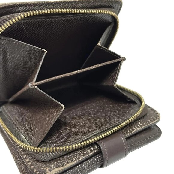 LOUIS VUITTON Compact Zip N61668 Ebene Damier - CA1011 Bifold Wallet - Picture 4 of 6